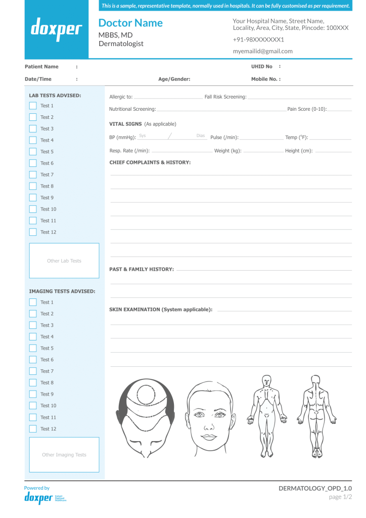 Doxper Dermatology Sample Template Carousel