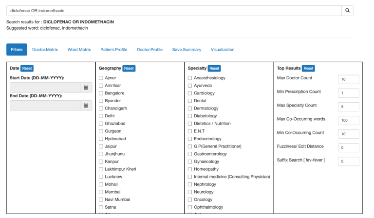 Search Dashboard Filters